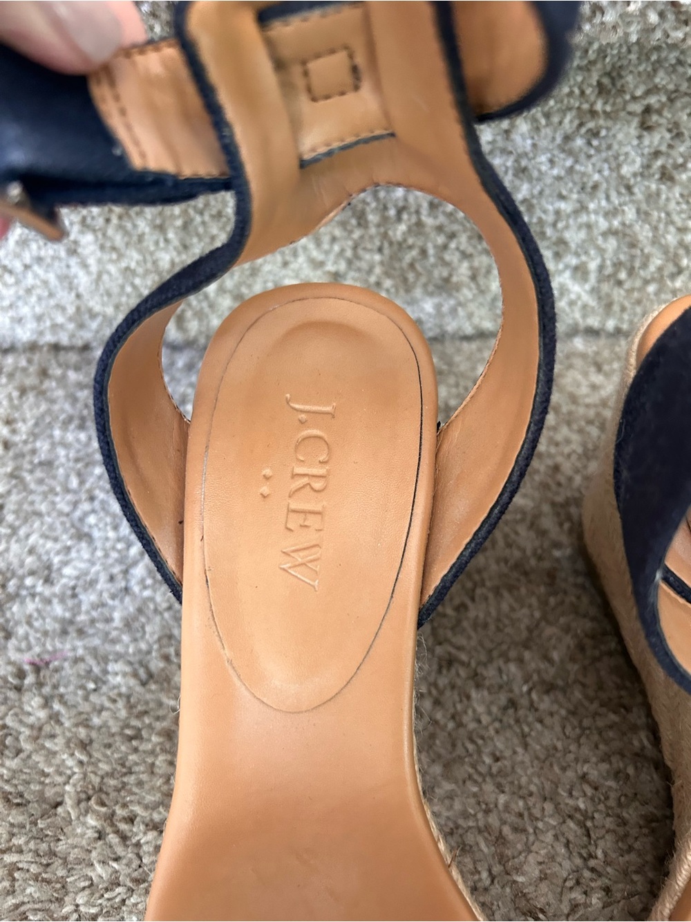 J. Crew Woven Espadrille Wedge sandals. Ankle buckle. Mama Mia! Preppy. EUC. SZ7 - Picture 2 of 7